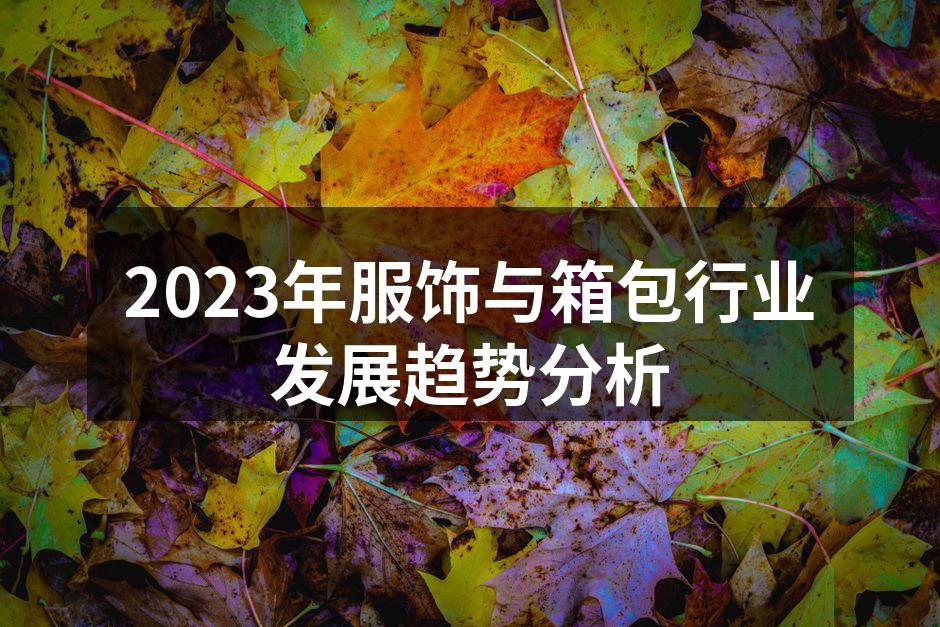 2023年服饰与箱包行业发展趋势分析