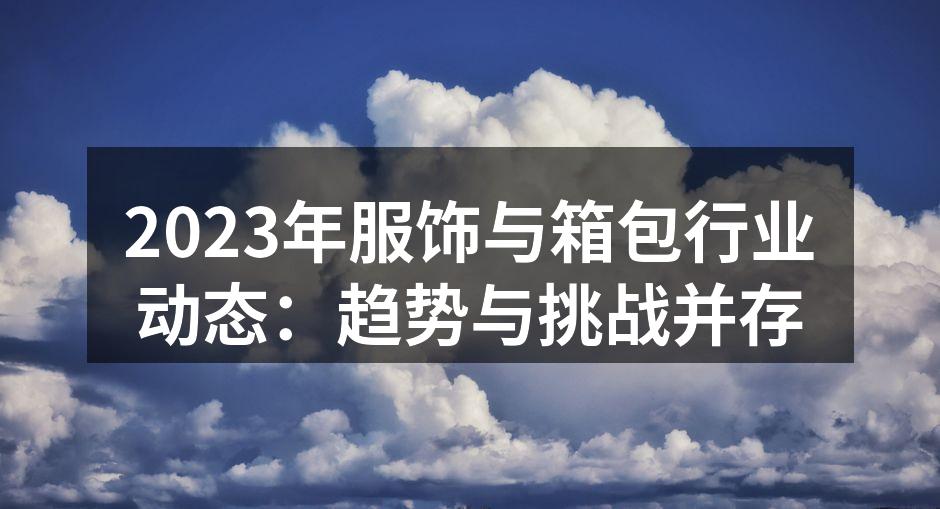 2023年服饰与箱包行业动态：趋势与挑战